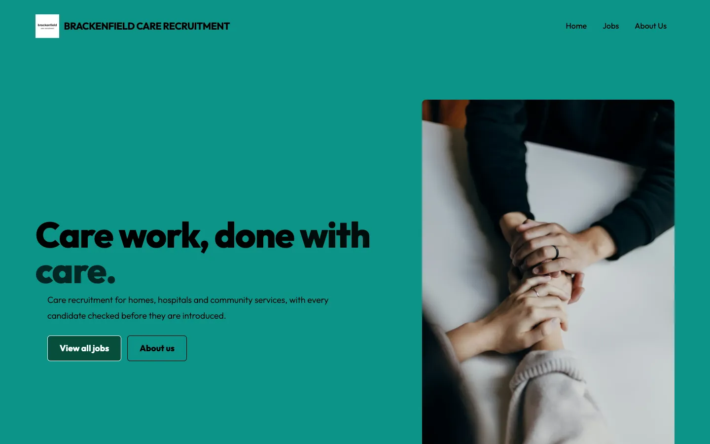 A recruitment website in the Flow design